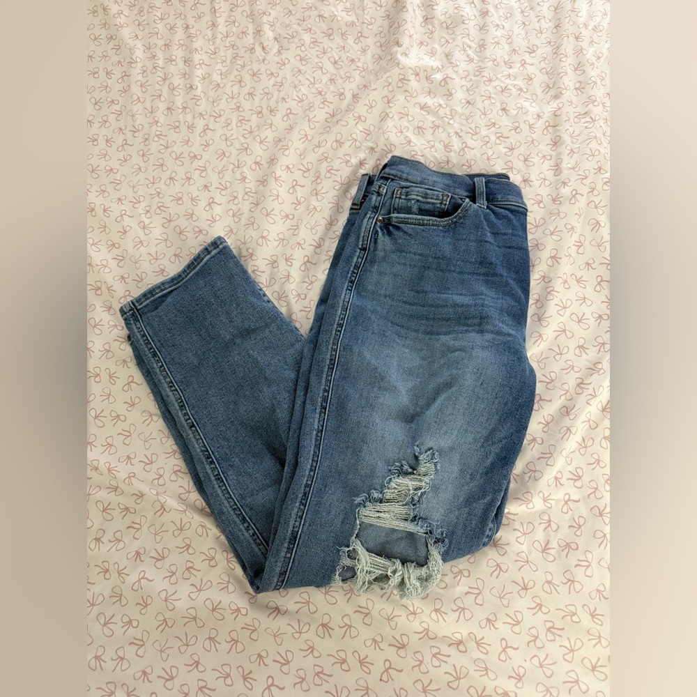 Eunina High Rise Boyfriend Women’s Distressed Jeans
